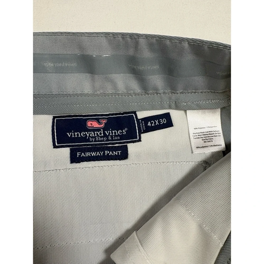 Vineyard Vines Fairway Pant Men 42x30 Gray Golf Performance Stretch